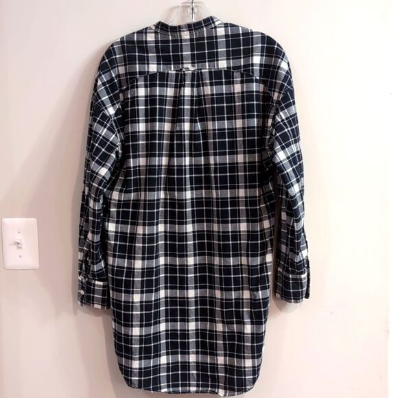 Alex Mill Plaid Popover Tunic Top Sz M - Picture 4 of 10